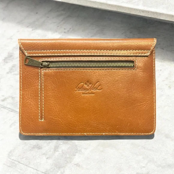 PATRICIA NASH Heritage Tan Leather Pouch Clutch - Picture 2 of 5